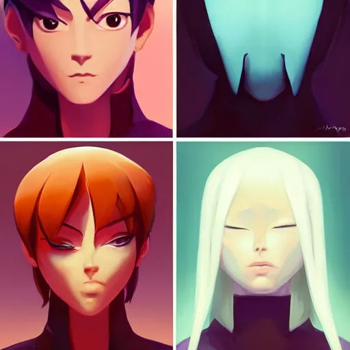 Image similar to face icon stylized minimalist bleach, loftis, cory behance hd by jesper ejsing, by rhads, makoto shinkai and lois van baarle, ilya kuvshinov, rossdraws global illumination