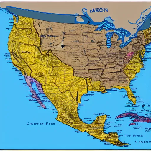 Image similar to north america map with names