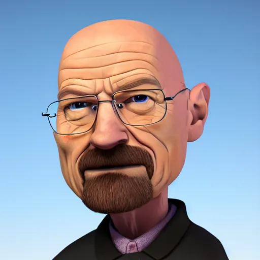 Image similar to walter white, pixar, disney, 3 d render, 4 k, hd, high detail