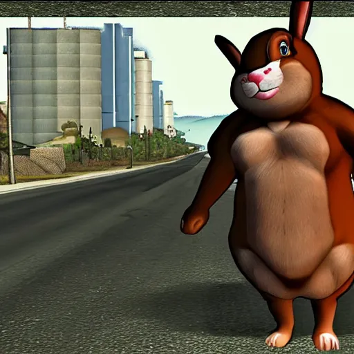 Image similar to big chungus rabbit in gta san andreas