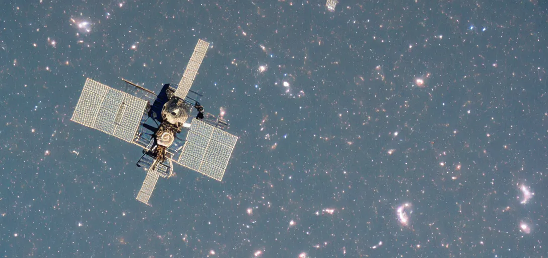 Prompt: 30mm photo of a Space Station the Size of Earth