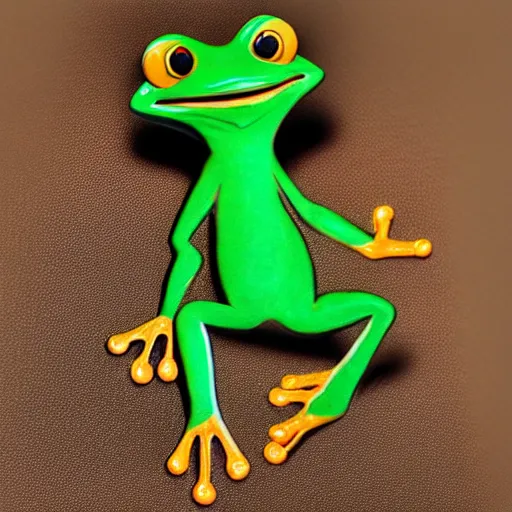Image similar to a frog with a tophat