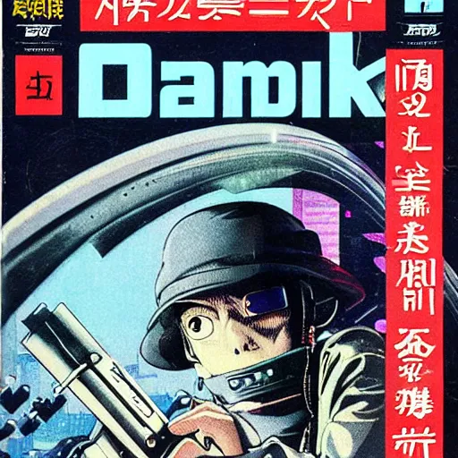 Image similar to 1979 OMNI Magazine Cover of Neo-Tokyo bank robbery, Bank Robbery Movies, Anime, Highly Detailed, Inspired by Heat + Metal Gear + Lupin the 3rd , 8k :4 by Vincent Di Fate + Katsuhiro Otomo : 8