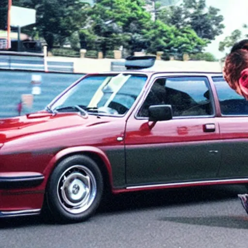Prompt: ye riding a toyota m30