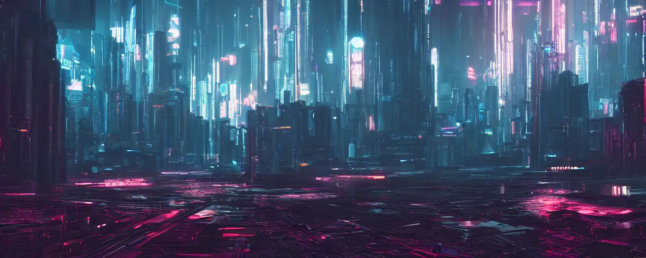 Prompt: Cyberpunk landscape, synth style, realistic, volumetric