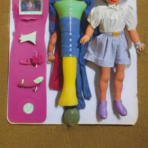 Image similar to 1 9 5 0 s, evil children toys, coming to life, doll phobia, horror, jump scare, polaroid,