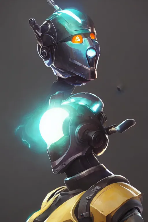 Image similar to epic mask helmet robot ninja portrait stylized as fornite style game design fanart by concept artist gervasio canda, behance hd by jesper ejsing, by rhads, makoto shinkai and lois van baarle, ilya kuvshinov, rossdraws global illumination radiating a glowing aura global illumination ray tracing hdr render in unreal engine 5