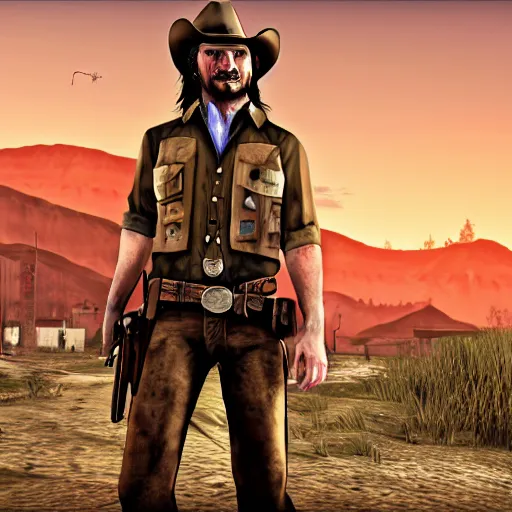 Prompt: john marston in half life 2