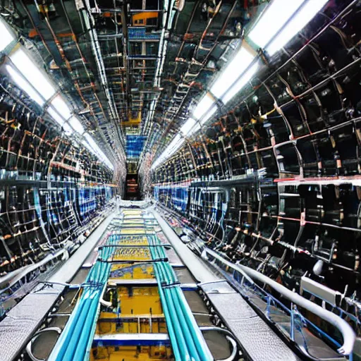 Image similar to inside of the large hadron supercollider at the moment of atomic impact