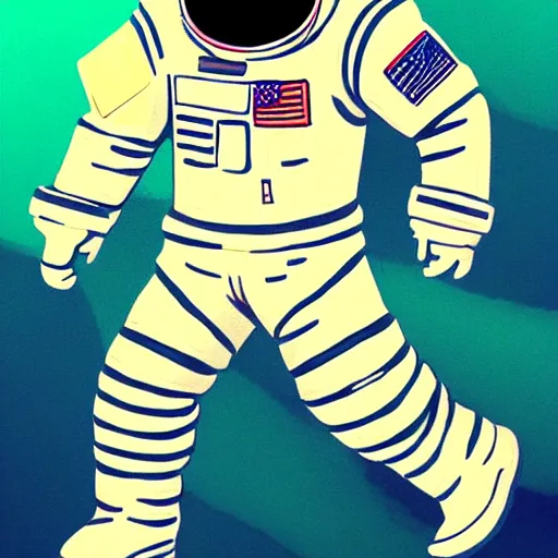 Prompt: astronaut 2d game character by Jjutang Ha