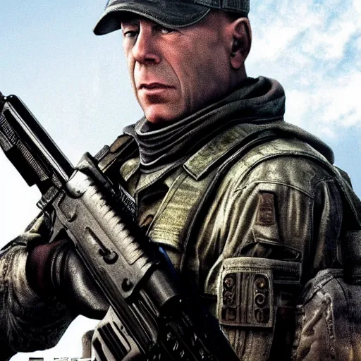 Image similar to Bruce Willis in MW2