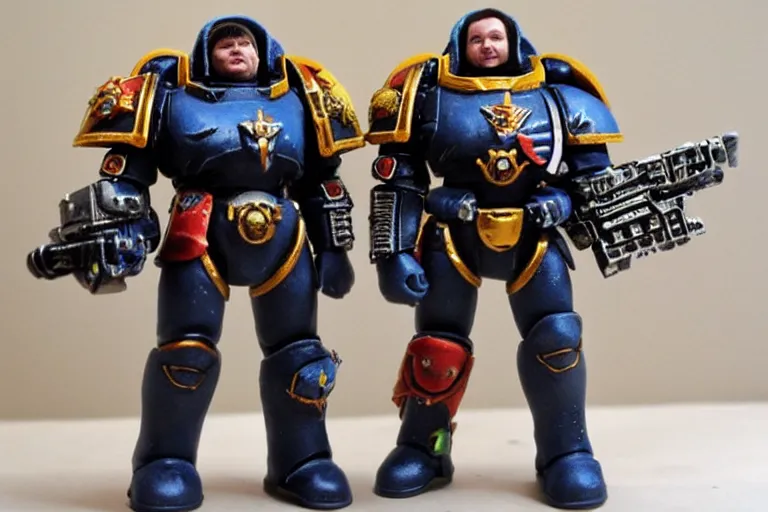 Image similar to space marine in real life