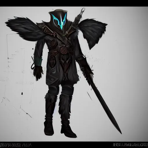 Prompt: enigmatic hunter called death, concept art