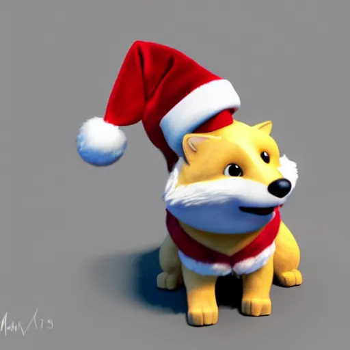 Prompt: fox, looking happy, wearing a santa hat, slightly chubby, detailed, 3d render, 4k, pixar !dream A Detailed Award Winning Masterpiece, trending on artstation, 4k, of a fox wearing a santa hat, eating a cheese platter