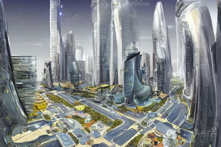 Image similar to luxurious futuristic Singaporean street with advanced civilization, sportscars with expensive streets, with gold intricate details, advanced civilization, at Salar De Uyuni, unique formations on the surface of salt crystallization, sandwiched between sedimentary deposits, bubbling geysers, luxurious, digital painting, concept art, sharp focus, from Star Trek 2021, illustration, by WLOP and Ruan Jia and Mandy Jurgens and William-Adolphe Bouguereau, Artgerm