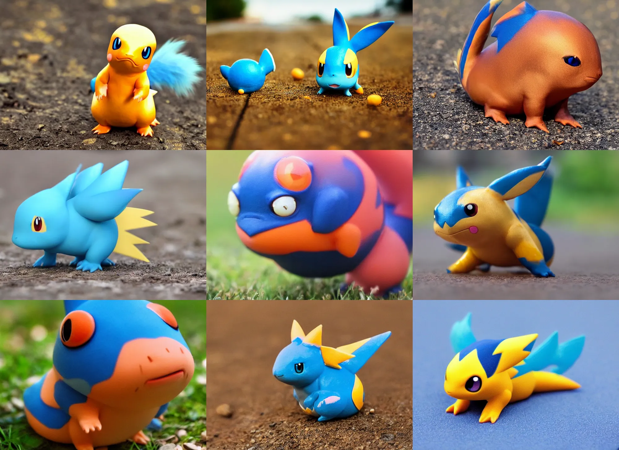 Prompt: real life pokemon mudkip, cute adorable, ultra realistic, golden hour, sharp focus