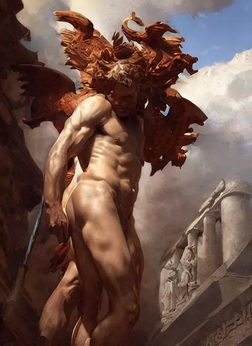 Image similar to digital _ painting _ of _ greek god _ by _ filipe _ pagliuso _ and _ justin _ gerard _ symmetric _ fantasy _ highly _ detailed _ realistic _ intricate _ port