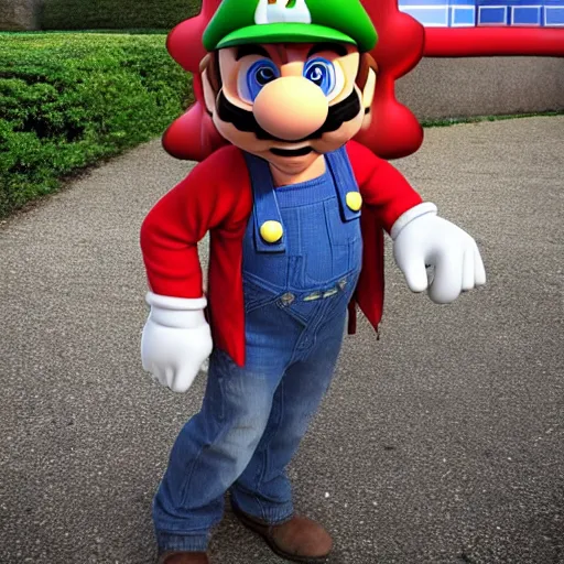 Image similar to Harrison ford as Super Mario, photography