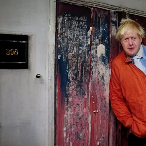 Prompt: Boris Johnson in a crack house