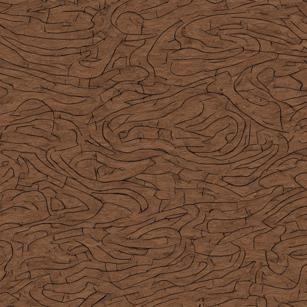 Prompt: Stylized cartoon wood texture