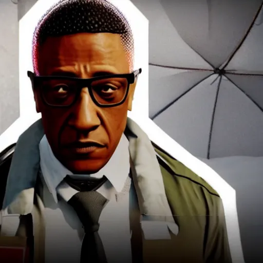 Image similar to A screenshot of Gustavo Fring in Rainbox six siege, 4k, highly detailed