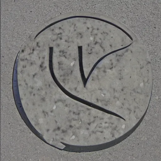 Image similar to stone logo, art style 1960