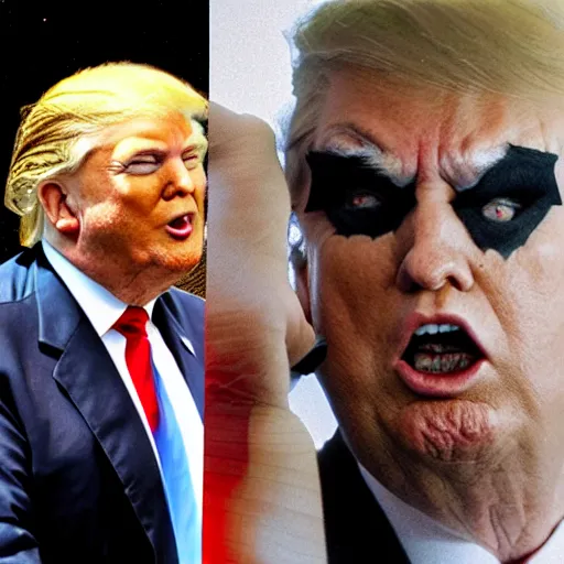 Image similar to donald trump as bat man, highly detailed