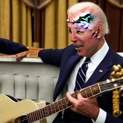 Prompt: joe biden playing the banjo