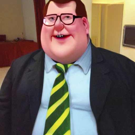 Prompt: a real life peter griffin from family guy