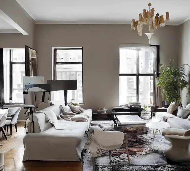 Image similar to apartment designed by nate berkus, muted neutral colors