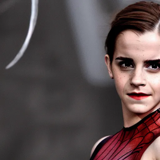 Image similar to Emma Watson as spider man