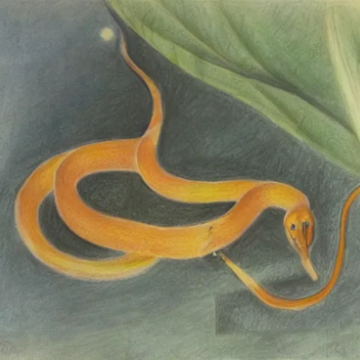 Image similar to A beautiful drawing of a snake eating its own tail that seems to go on forever. 2000s by Nora Heysen colorful, amorphous