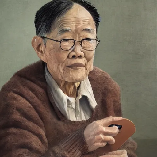 Prompt: portrait of the last living gamer by xu beihong