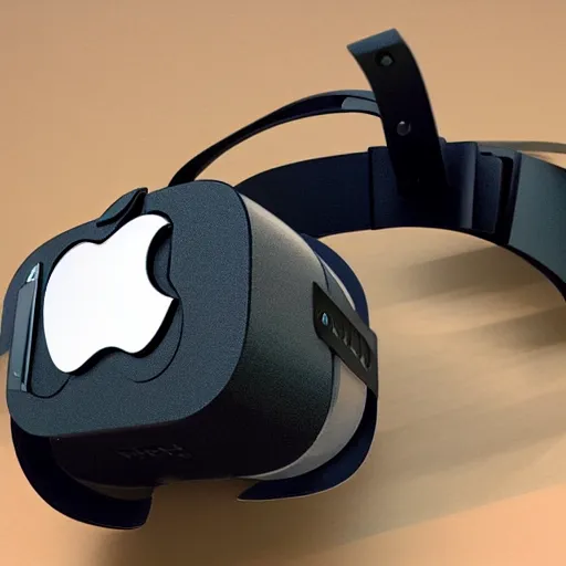 Image similar to apple virtual reality headset, advertisement, realistic, highly detailed, studio lighting