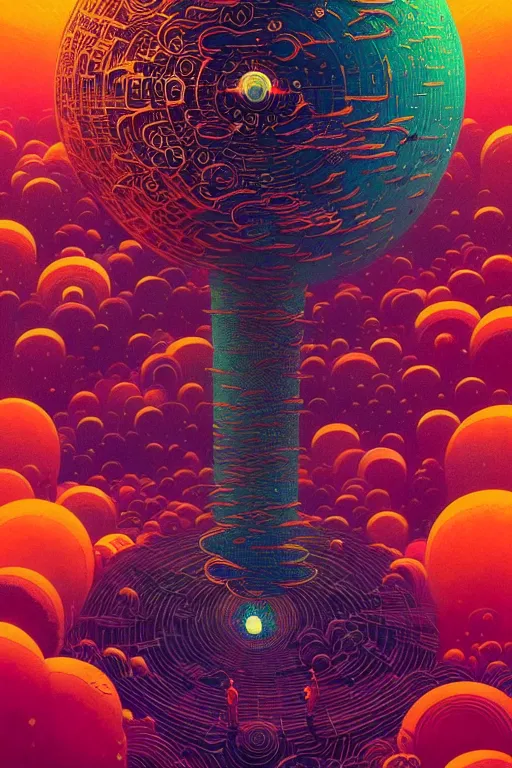 Prompt: the beginning of time and space by victo ngai, kilian eng vibrant colours, dynamic lighting, digital art, winning award masterpiece, fantastically beautiful, illustration, aesthetically inspired by beksinski and dan mumford, trending on artstation, art by greg rutkowski, 8 k