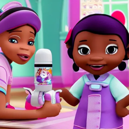 Image similar to doc mcstuffins fixing a toy