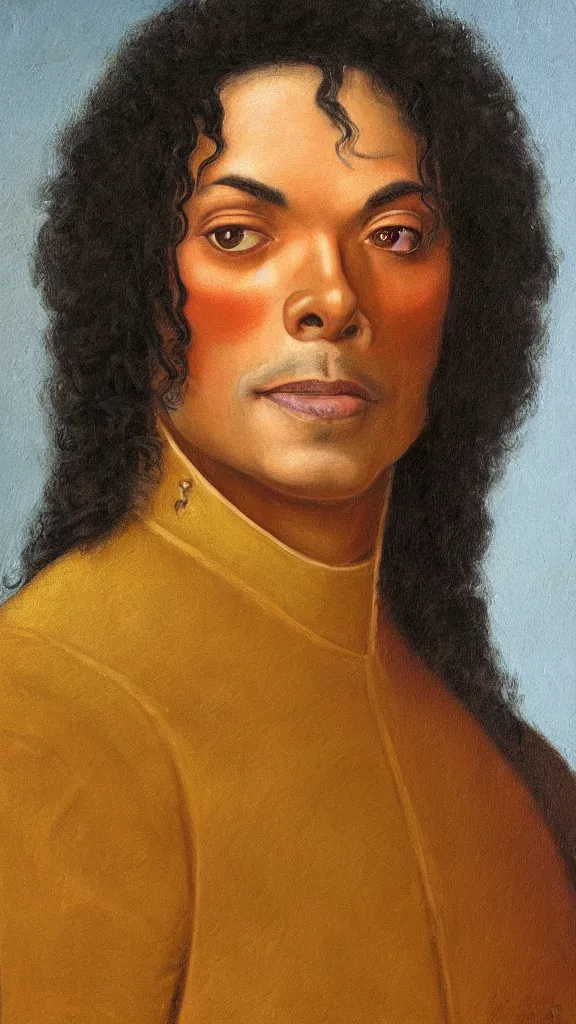 Prompt: portrait of the michel jackson by kramarik