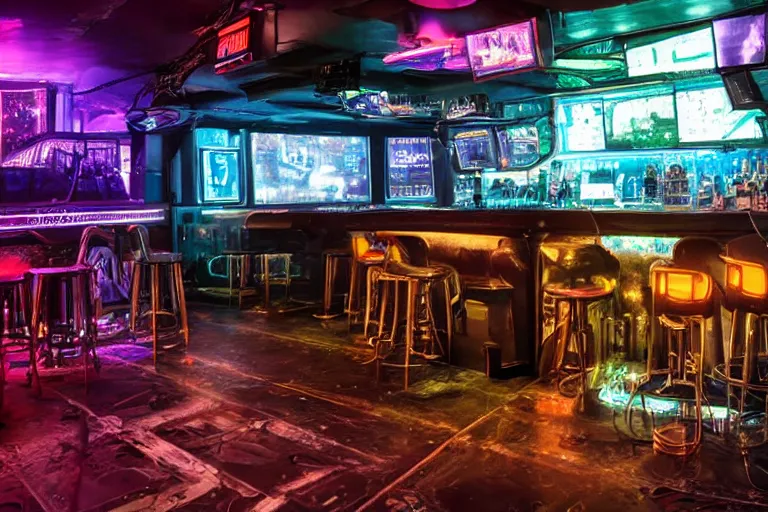 Image similar to cyberpunk alien bar movie