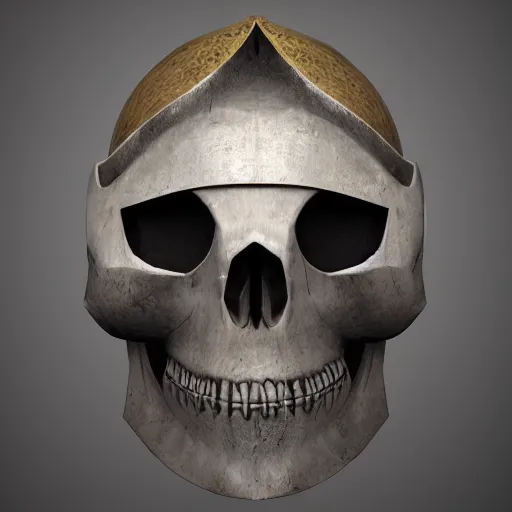 Prompt: medieval helmet in the shape of a demon skull, epic, artsation, 4 k