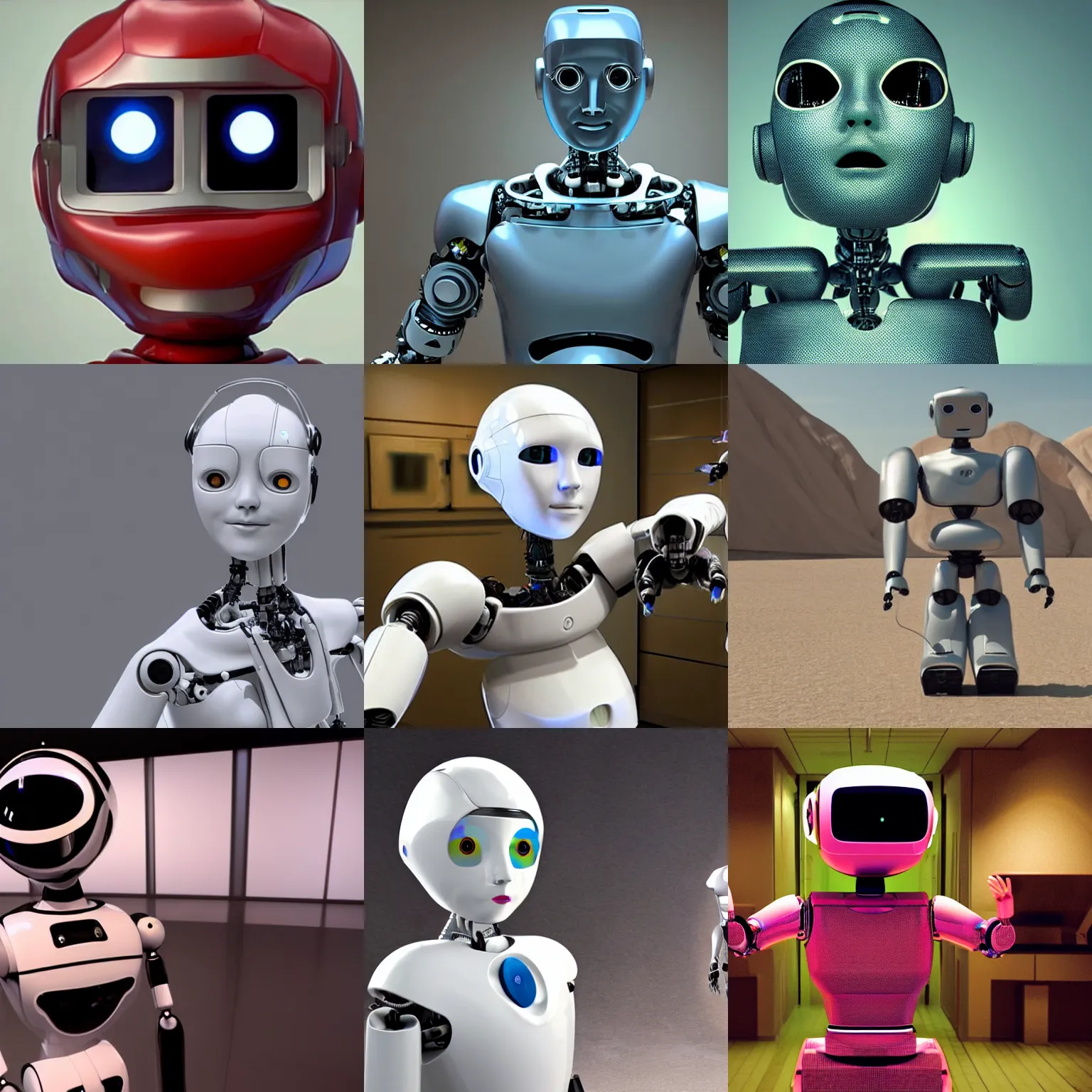 Prompt: a robot is confused at human irrationality, 3 d film, accurate portrayal