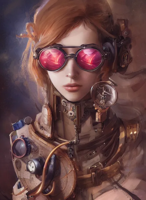 Prompt: girl, steampunk, goggles, pilot, portait, made by stanley artgerm lau, wlop, rossdraws, james jean, andrei riabovitchev, marc simonetti, yoshitaka amano, artstation