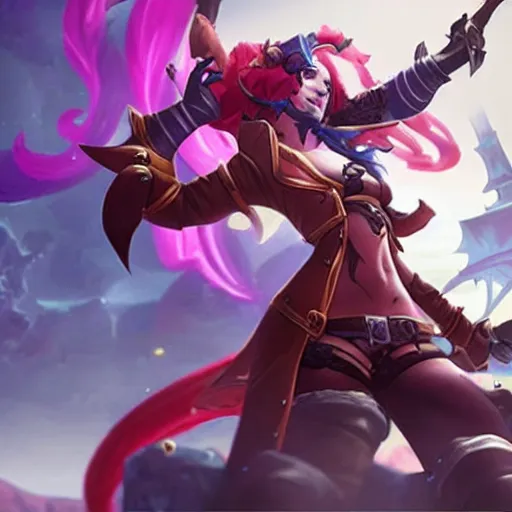 Image similar to the new league of legends skin for Miss Fortune is called Demon Pirate