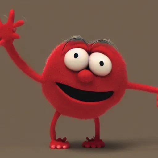 Prompt: little mr screaming face by roger hargreaves and jim henson and seuss, octane render