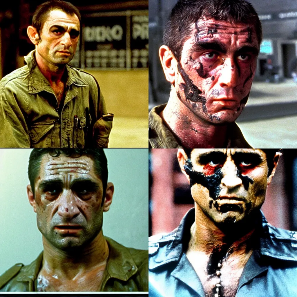 Prompt: robert deniro travis bickle taxi driver as an orc