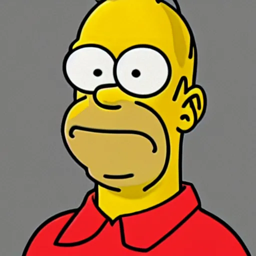 Prompt: a potrait of Homer Simpson wearing a McDonald outfit, highly detailed