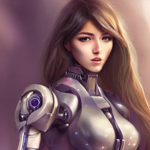 Image similar to heroine, beautiful, female mecha, ultra detailed, digital art, 8 k, hd, character, realistic, portrait, 3 d, hyperrealistic