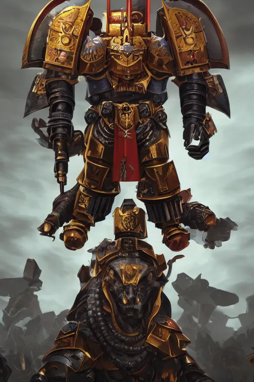 Image similar to queen portrait heros warhammer 4 0 k horus heresy fanart - the primarchs emperor by johannes helgeson animated with vfx concept artist & illustrator global illumination ray tracing hdr fanart arstation zbrush central hardmesh 8 k octane renderer comics stylized