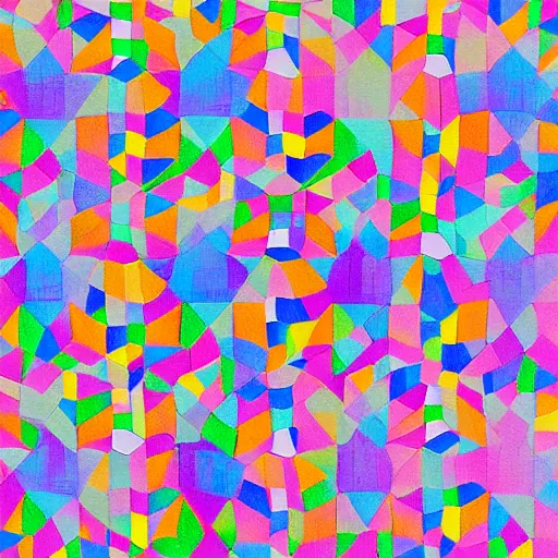 Prompt: a geometric painting by kjarval