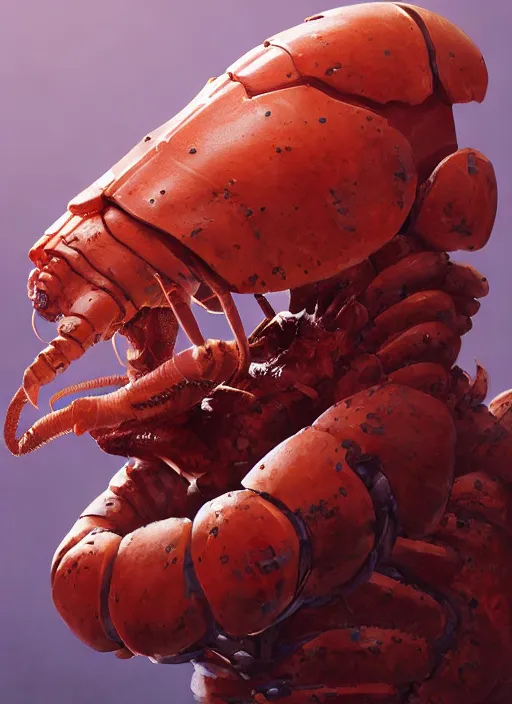 Prompt: zoological portrait of a human lobster by kuldar leement and ruan jia and brad rigney and micha karcz and brad rigney donald john trump
