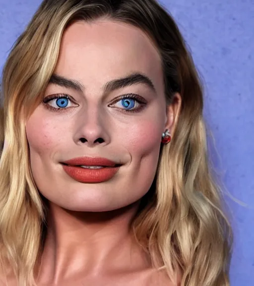 Prompt: margot robbie made of zits, pimples and furuncles, realism amazing detail, sharp